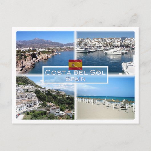 ES Costa del Sol - Nerja - Puerto Banus - Marbella Briefkaart (Voorkant)