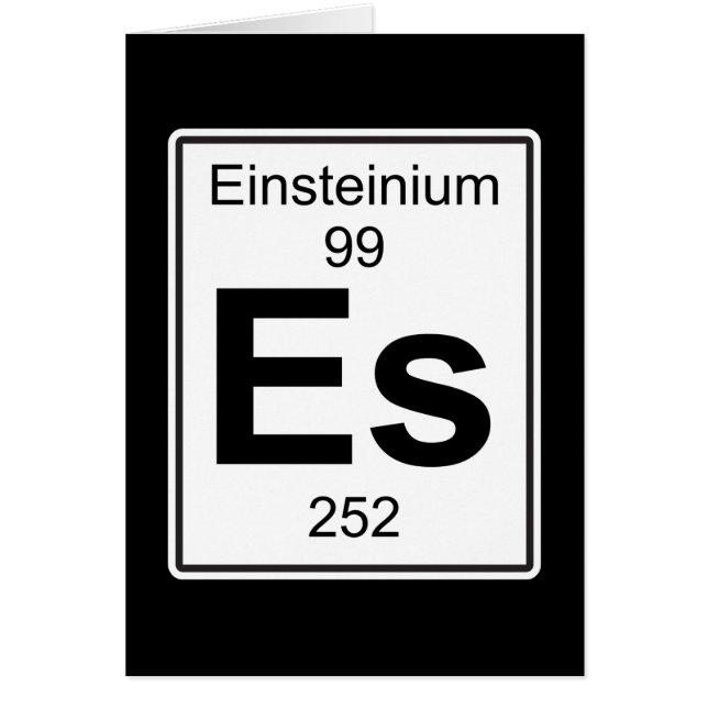 Es - Einsteinium (Voorkant)