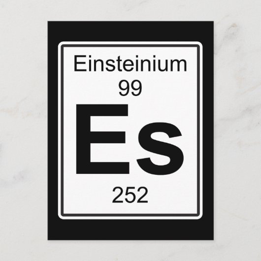 Es - Einsteinium Briefkaart (Voorkant)