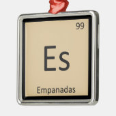 Es - Empanadas Appetizer Chemistry Periodic Table Metalen Ornament (Links)