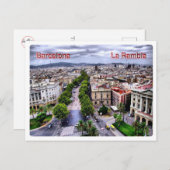 ES Europe - Spanje - Barcelona la Rambla - Briefkaart (Voorkant / Achterkant)