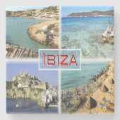 ES Ibiza ^ Cala Tarida - Ses Salinas - Old Town Stenen Onderzetter (Voorkant)