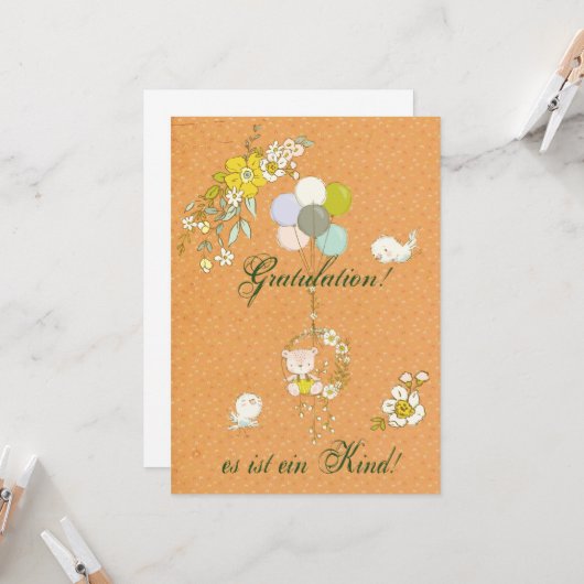 Es ist ein Kind! Kaart (Voorkant / Achterkant in situ)