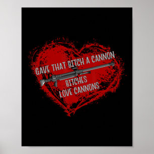 Es Love Cannons Funny Adult Meme Gamer Anime  Poster