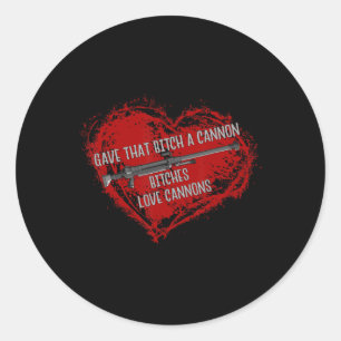 Es Love Cannons Grappige Volwassene Meme Gamer Ani Ronde Sticker