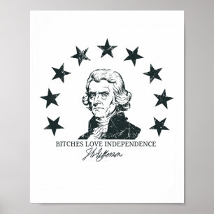 ES Love Independence Funny 4th of July beroemd gem Poster