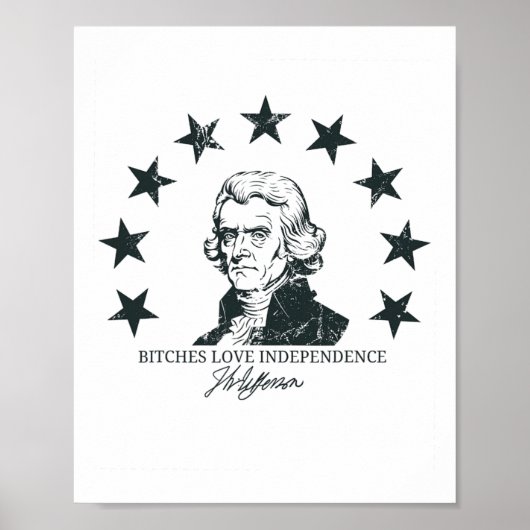 ES Love Independence Funny 4th of July beroemd gem Poster (Voorkant)
