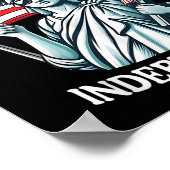 Es Love Independence Funny 4th of July beroemd gem Poster (Hoek)