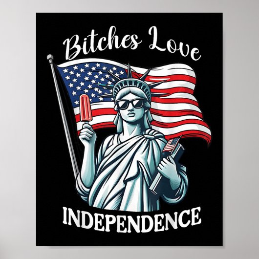 Es Love Independence Funny 4th of July beroemd gem Poster (Voorkant)