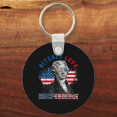 ES Love Independence Funny 4th of July Verenigde S Sleutelhanger (Voorkant)