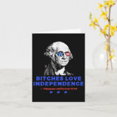 ES Love Independence Funny Founding Fathers 4e van Kaart (Gele Bloem)