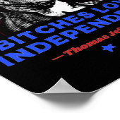 ES Love Independence Funny Founding Fathers 4e van Poster (Hoek)