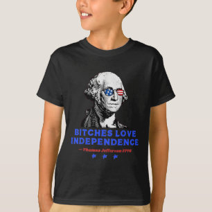 ES Love Independence Funny Founding Fathers 4e van T-shirt