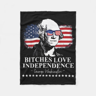 ES Love Independence George Washington, 4 juli Fleece Deken