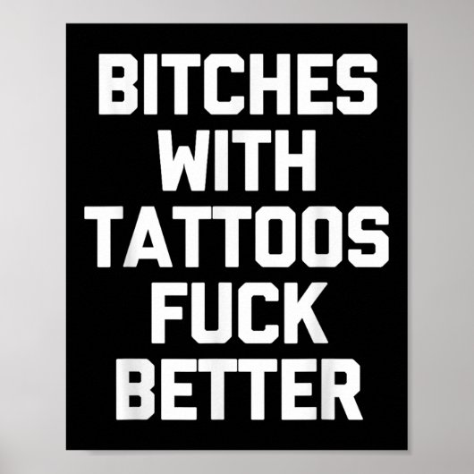 ES met Tattoos voor beter - grappig Tattoo liefheb Poster (Voorkant)