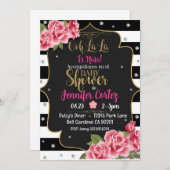 Es niña invitacion de baby shower kaart (Voorkant / Achterkant)