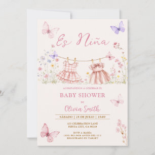 Es Nina Mexicaanse Wilde Bloem Spaanse Baby Shower Kaart