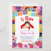 es niña Mexican Spain Girl Baby shower Kaart (Voorkant)