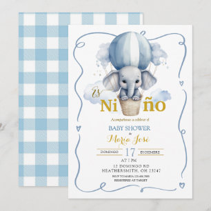 Es Nino Elephant Mexican Baby shower Kaart