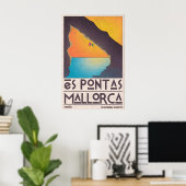 Es Pontas Klimrekposter Retro Mallorca Reizen Poster (Thuiskantoor)