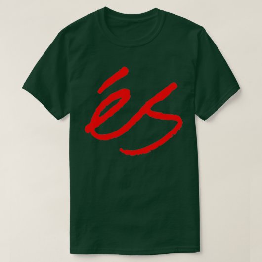 ES Skateboarden in RedTShirt T-shirt (Design voorkant)