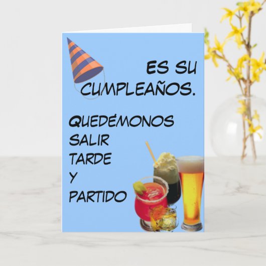 Es su cumpleaños. kaart (Gele Bloem)