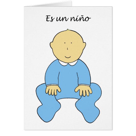 Es un niño Het is een Baby Boy in het Spaans (Voorkant)