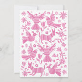 Es una invitación rosa otomí Chica Aankondiging (Achterkant)