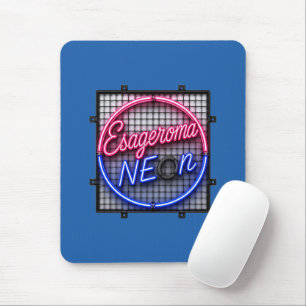 Esageroma Neon - Retro 1980s Synthwave Ontwerp Muismat