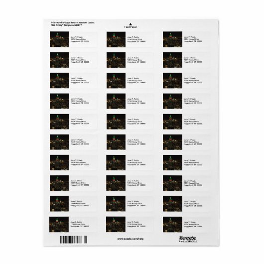 ESB Kerst Kleuren 's nachts 01 Etiket (Full Sheet)