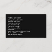 ESB NYC Skyline Puffy Wolken BW Visitekaartje (Achterkant)