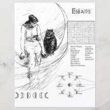 Esbat Moon Magick Word Search Colour Page Paper