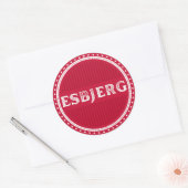 Esbjerg City Pride Emblem – Danish Identity Ronde Sticker (Envelop)