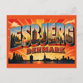 Esbjerg Denemarken Man Meets the Sea Briefkaart