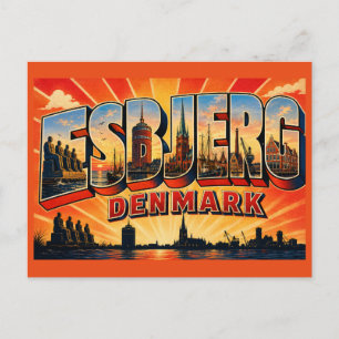 Esbjerg Denemarken Man Meets the Sea Briefkaart