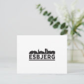 Esbjerg Denemarken Stad Skyline Cityscape Travel G Briefkaart (Staand voorkant)