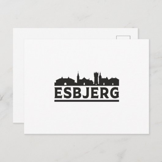 Esbjerg Denemarken Stad Skyline Cityscape Travel G Briefkaart (Voorkant / Achterkant)