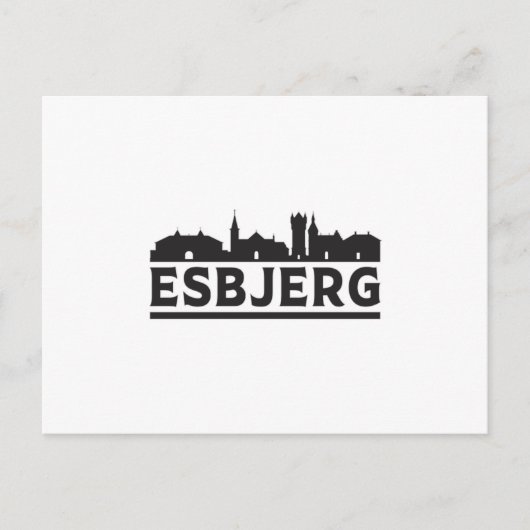 Esbjerg Denemarken Stad Skyline Cityscape Travel G Briefkaart (Voorkant)