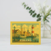 Esbjerg Man Ontmoet Zee Briefkaart (Staand voorkant)