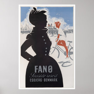 Esbjerg Reisposter Denemarken Kunst Fanø Print