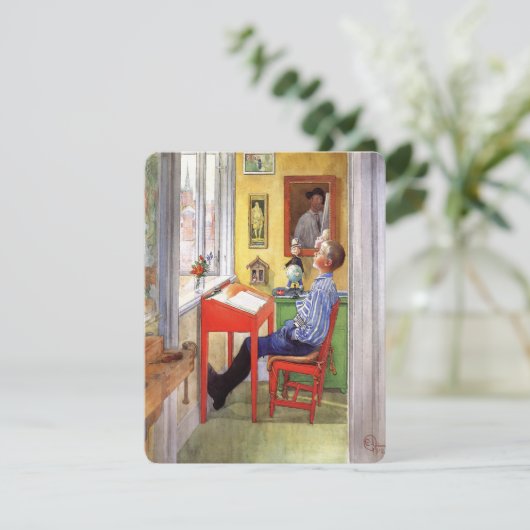 Esbjorn doet zijn homework-studiegroep kaart (Staand voorkant)