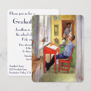 Esbjorn doet zijn huiswerk Afstudeerfeestje Kaart