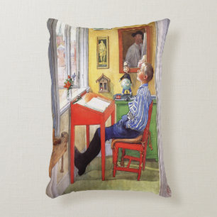 Esbjorn doet zijn huiswerk van Carl Larsson Accent Kussen