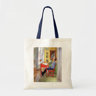Esbjorn doet zijn huiswerk van Carl Larsson Tote Bag