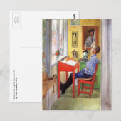 Esbjorn doet zijn thuiswerk door Carl Larsson Briefkaart (Voorkant / Achterkant)