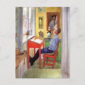 Esbjorn doet zijn thuiswerk door Carl Larsson Briefkaart (Voorkant)