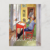 Esbjorn doet zijn thuiswerk door Carl Larsson Briefkaart (Voorkant)