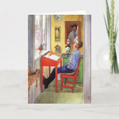 Esbjorn doet zijn thuiswerk door Carl Larsson Kaart (Voorkant)