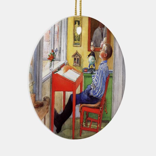 Esbjorn doet zijn thuiswerk door Carl Larsson Keramisch Ornament (Rechts)