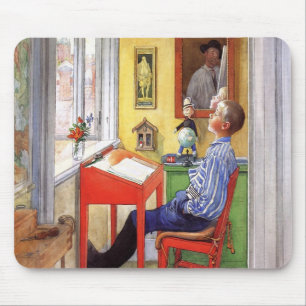 Esbjorn doet zijn thuiswerk door Carl Larsson Muismat